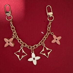Gold and Pink Charm Bracelet